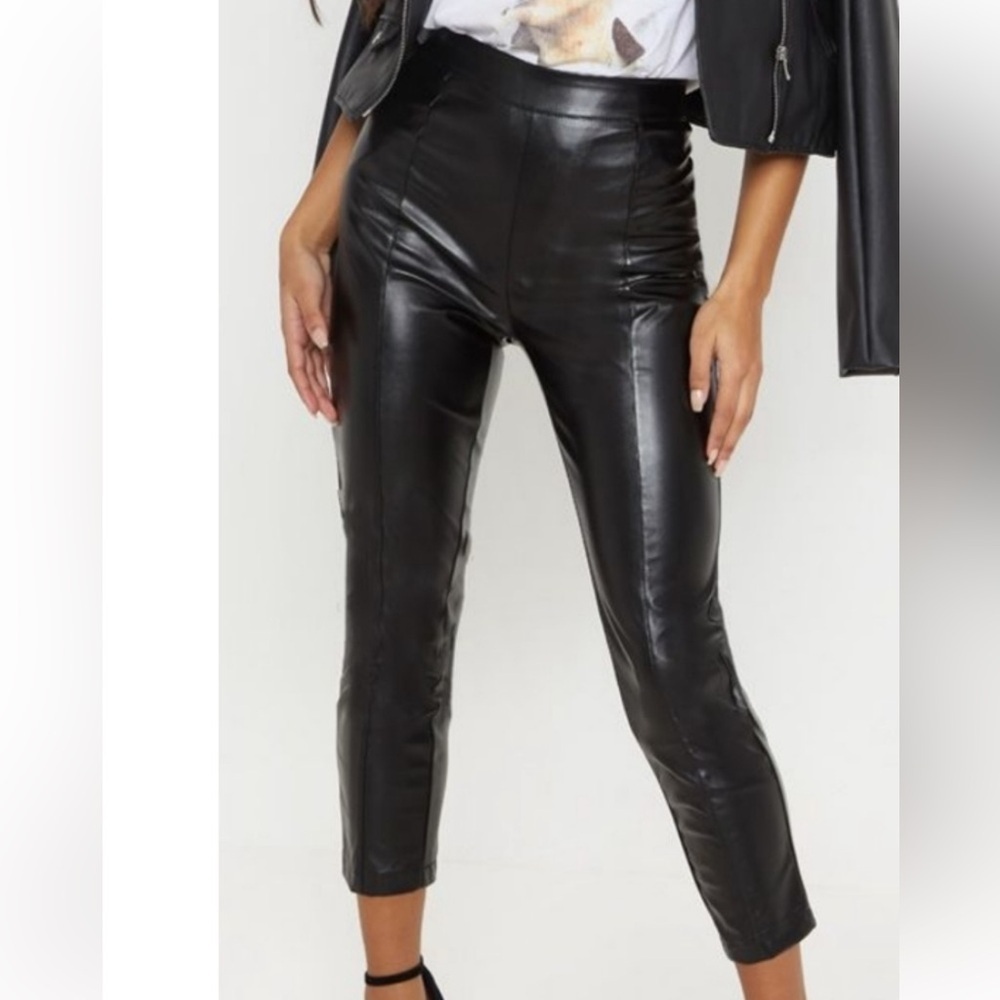 PrettyLittleThing Daysha Faux Leather Trousers Size 6